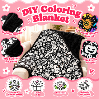 DIY Coloring Blanket with Fabric Markers