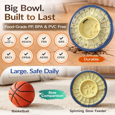 Smart Slow Feeder Dog Bowl – Interactive Puzzle & Anti-Gulping Design