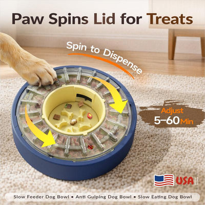 Smart Slow Feeder Dog Bowl – Interactive Puzzle & Anti-Gulping Design