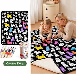 DIY Coloring Blanket with Fabric Markers