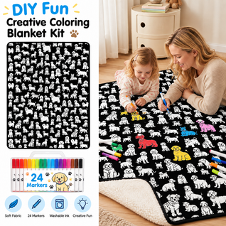 DIY Coloring Blanket with Fabric Markers