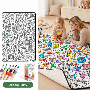 DIY Coloring Blanket with Fabric Markers